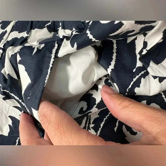 Banana Republic Milly Collection Navy Tropical Bohemian Vibes Skirt Size 6 Small - Picture 6 of 7